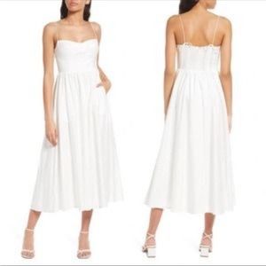 REFORMATION Adler Midi in White Size US 12